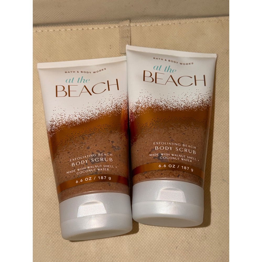 Bath and Body Works Body Scrub At The Beach Walnut Shell Coconut Water Set of 2